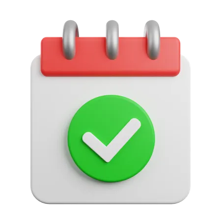 Verificar calendário  3D Icon