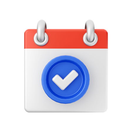 Verificar calendário  3D Icon