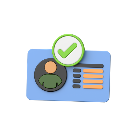 Verificar candidato  3D Icon