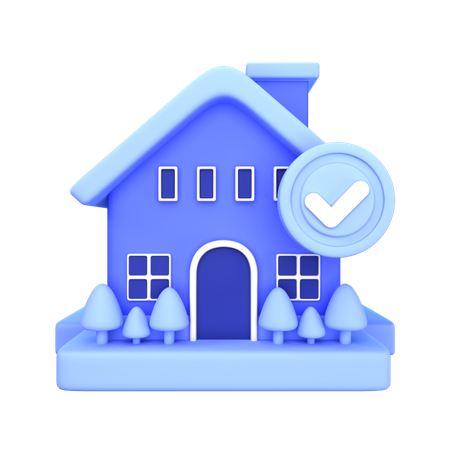 Verifique casa  3D Icon