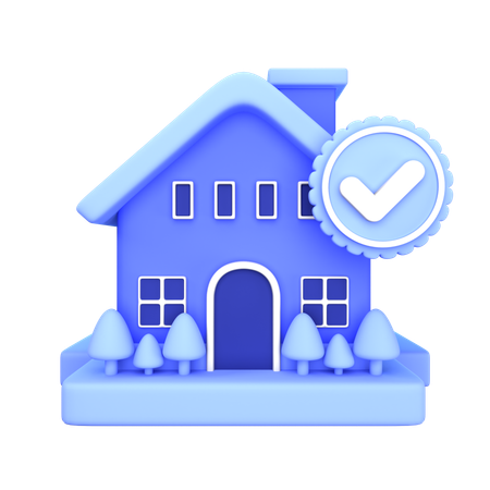 Verifique casa  3D Icon