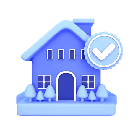 Verifique casa  3D Icon