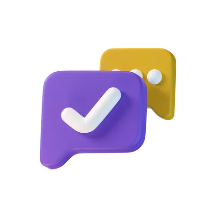 Verificar bate-papo  3D Icon