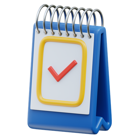 Verificar cronograma  3D Icon
