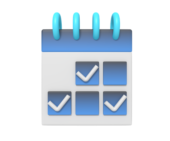 Verificar cronograma  3D Icon