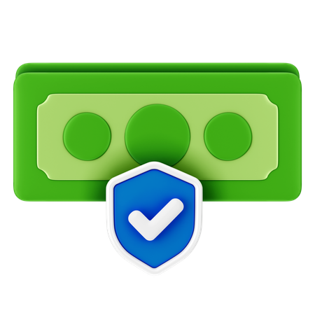 Verificar a segurança do dinheiro  3D Icon