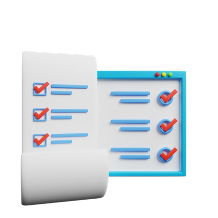 Verificar documento  3D Icon