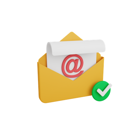Verificar e-mail  3D Icon