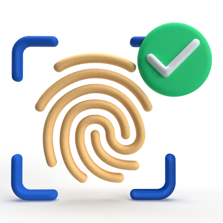 Verificar digitalização  3D Icon