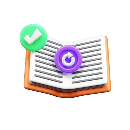 Verificar libro  3D Icon