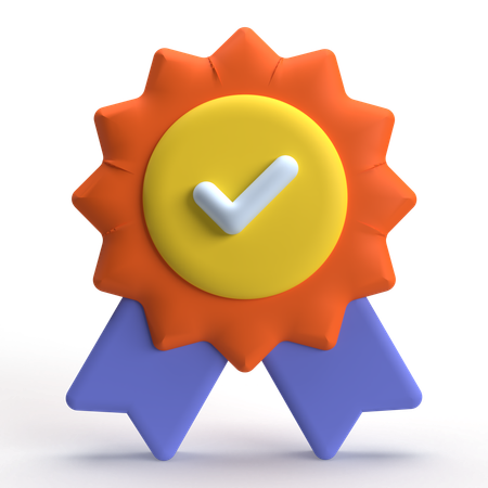 Verificar medalha  3D Icon