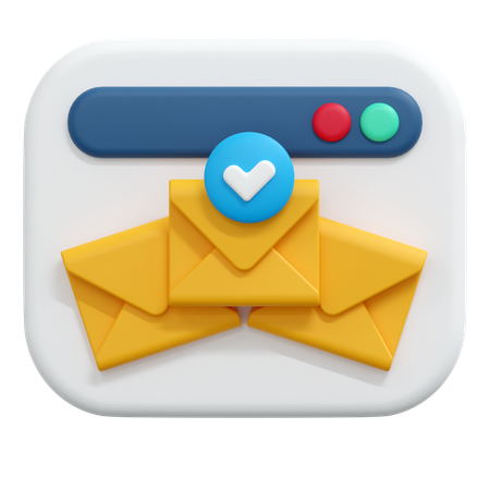 Verificar mensagem de e-mail  3D Icon