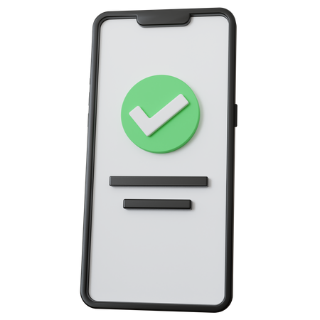 Verificar teléfono inteligente  3D Icon