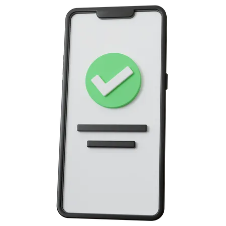 Verificar teléfono inteligente  3D Icon
