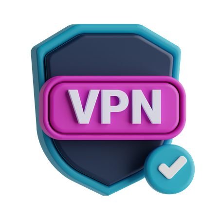 Verifique a segurança da VPN  3D Icon