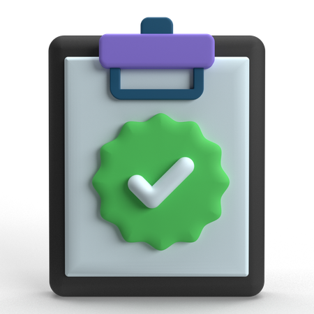확인  3D Icon