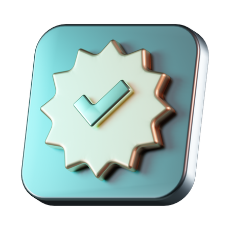 Verification  3D Icon