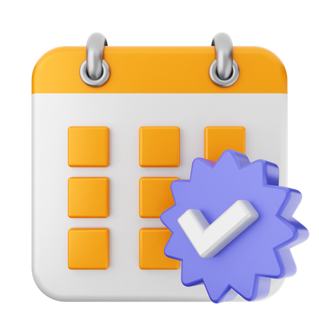 Verification Calendar  3D Icon