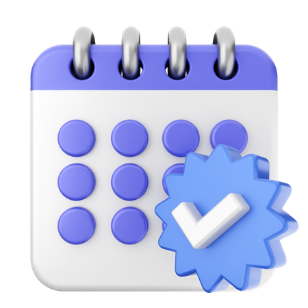 Verification Calendar  3D Icon