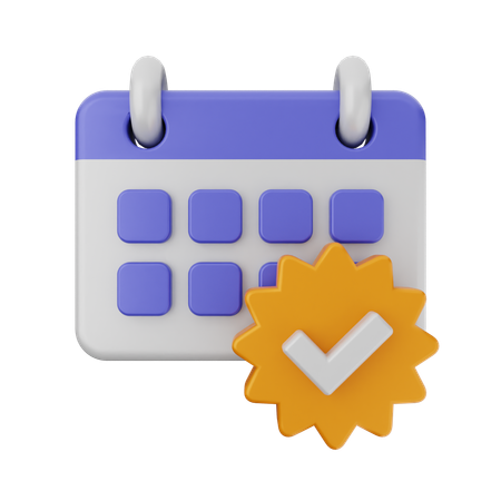 Verification Calendar  3D Icon