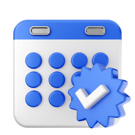 Verification Calendar  3D Icon