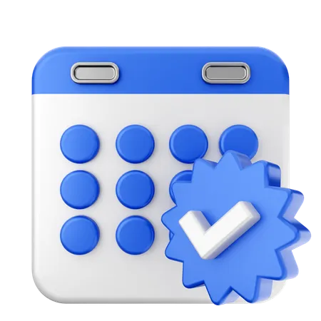 Verification Calendar  3D Icon