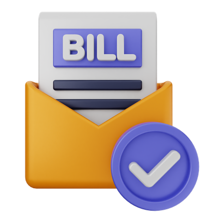 Vérification des factures  3D Icon