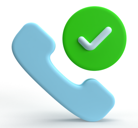 Vérification des appels téléphoniques  3D Icon