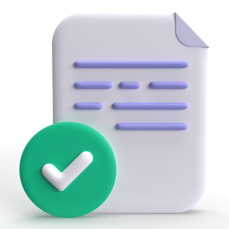 Vérification des documents  3D Icon