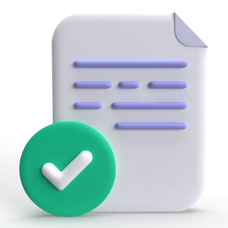 Vérification des documents  3D Icon