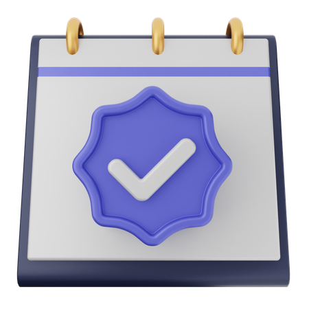 Vérification du calendrier  3D Icon