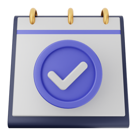 Vérification du calendrier  3D Icon