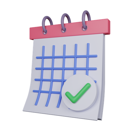Vérification du calendrier  3D Icon
