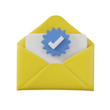 Verification Mail  3D Icon