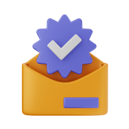 Verification Mail  3D Icon