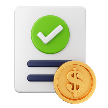 Verification Payment  3D Icon