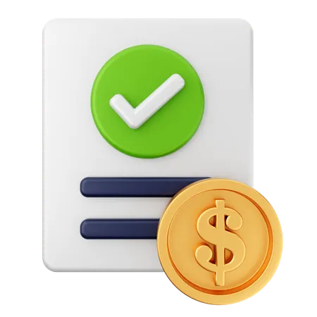 Verification Payment  3D Icon