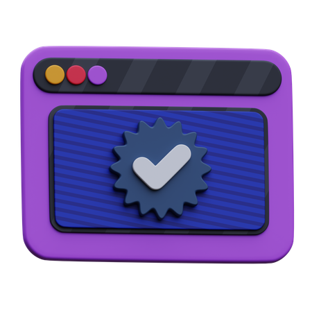 Vérification Web  3D Icon