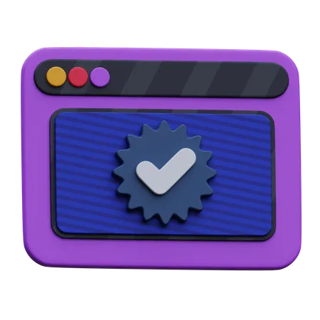 Vérification Web  3D Icon