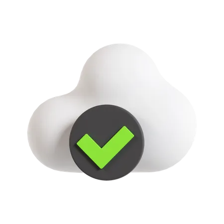 Nuage vérifié  3D Icon