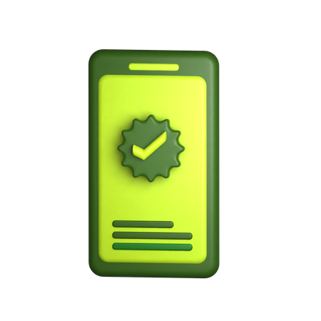 Smartphone vérifié  3D Icon