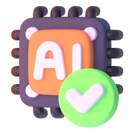 Verified Ai Chip  3D Icon