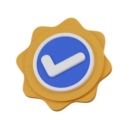 Elevate Your Projects With A 3 D Rendered Minimal Verified Badge Icon Adding A Sleek And Professional Touch To Your Designs Perfect For Web Presentations And More 3D Icon