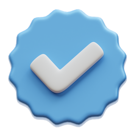 Verified Badge  3D Illustration