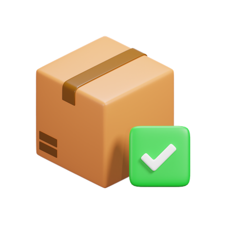 Verified Box  3D Icon