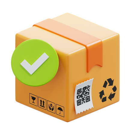 Verified Box  3D Icon