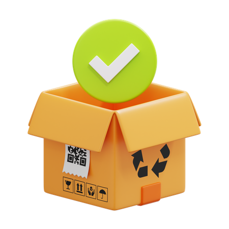 Verified Box  3D Icon