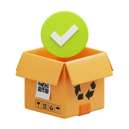 Verified Box  3D Icon