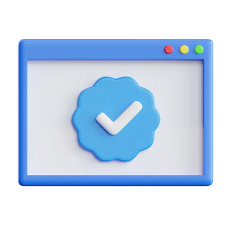 Verified Browser  3D Icon