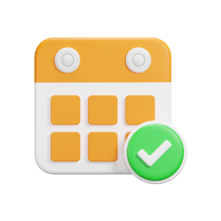 Verified Calendar  3D Icon